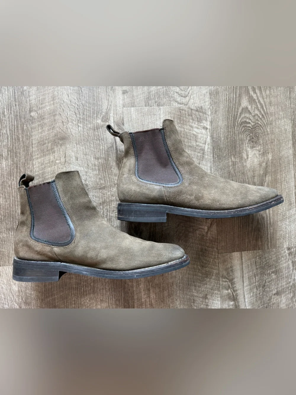 Thursday Boot Co Chelsea Boots Taupe Brown Leather Suede Mens 11.5